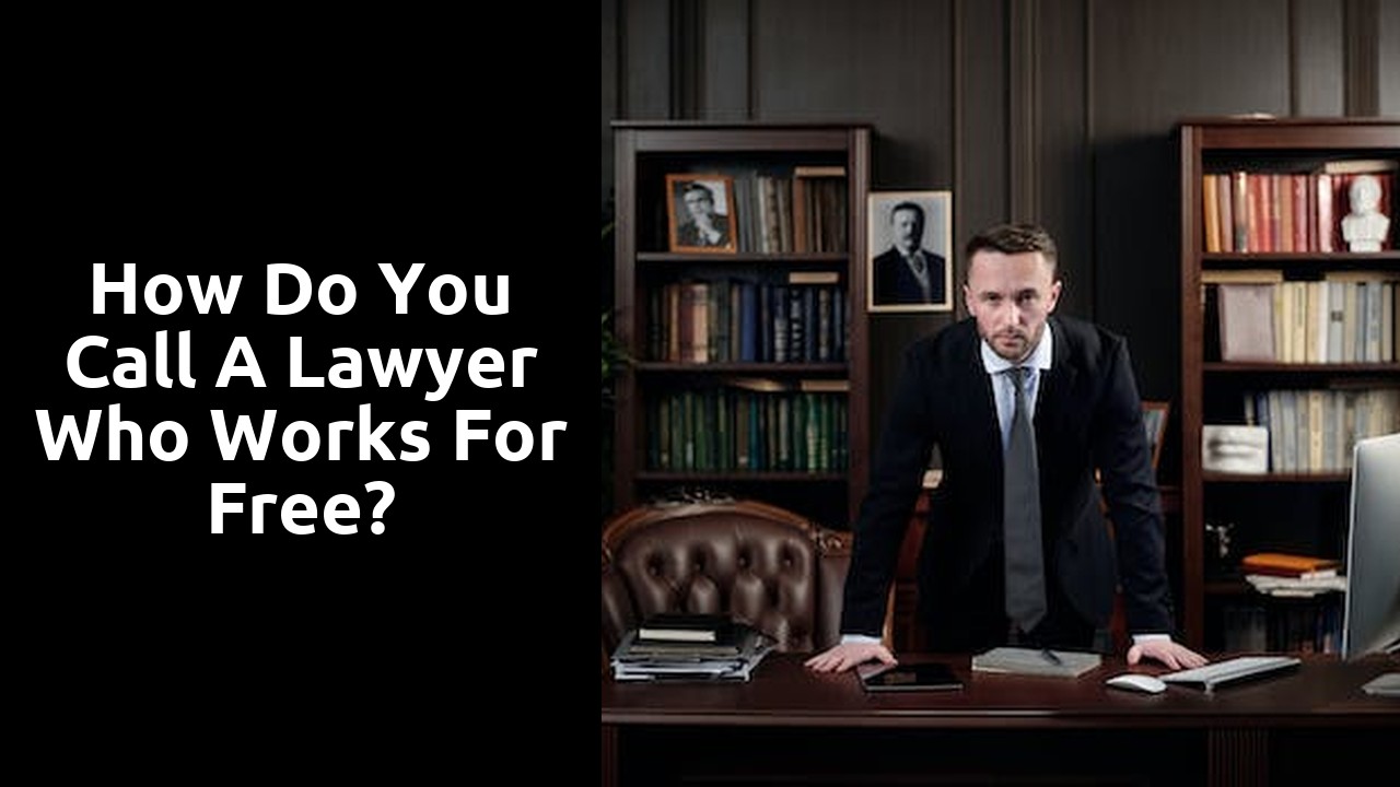 How do you call a lawyer who works for free?
