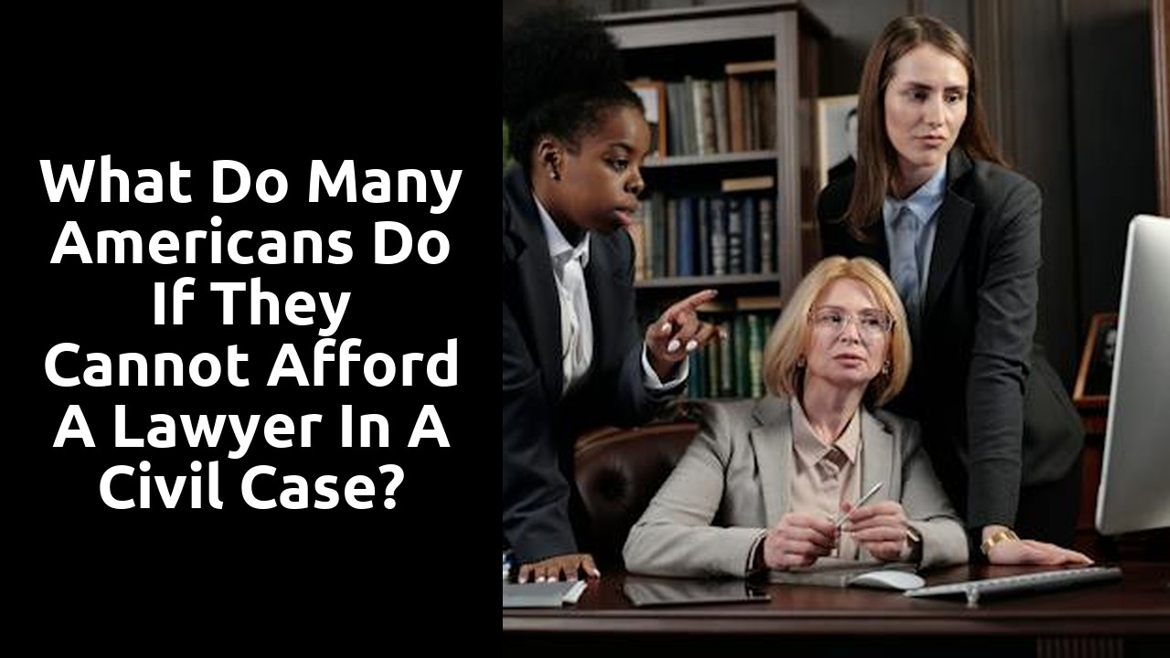 What do many Americans do if they Cannot afford a lawyer in a civil case?